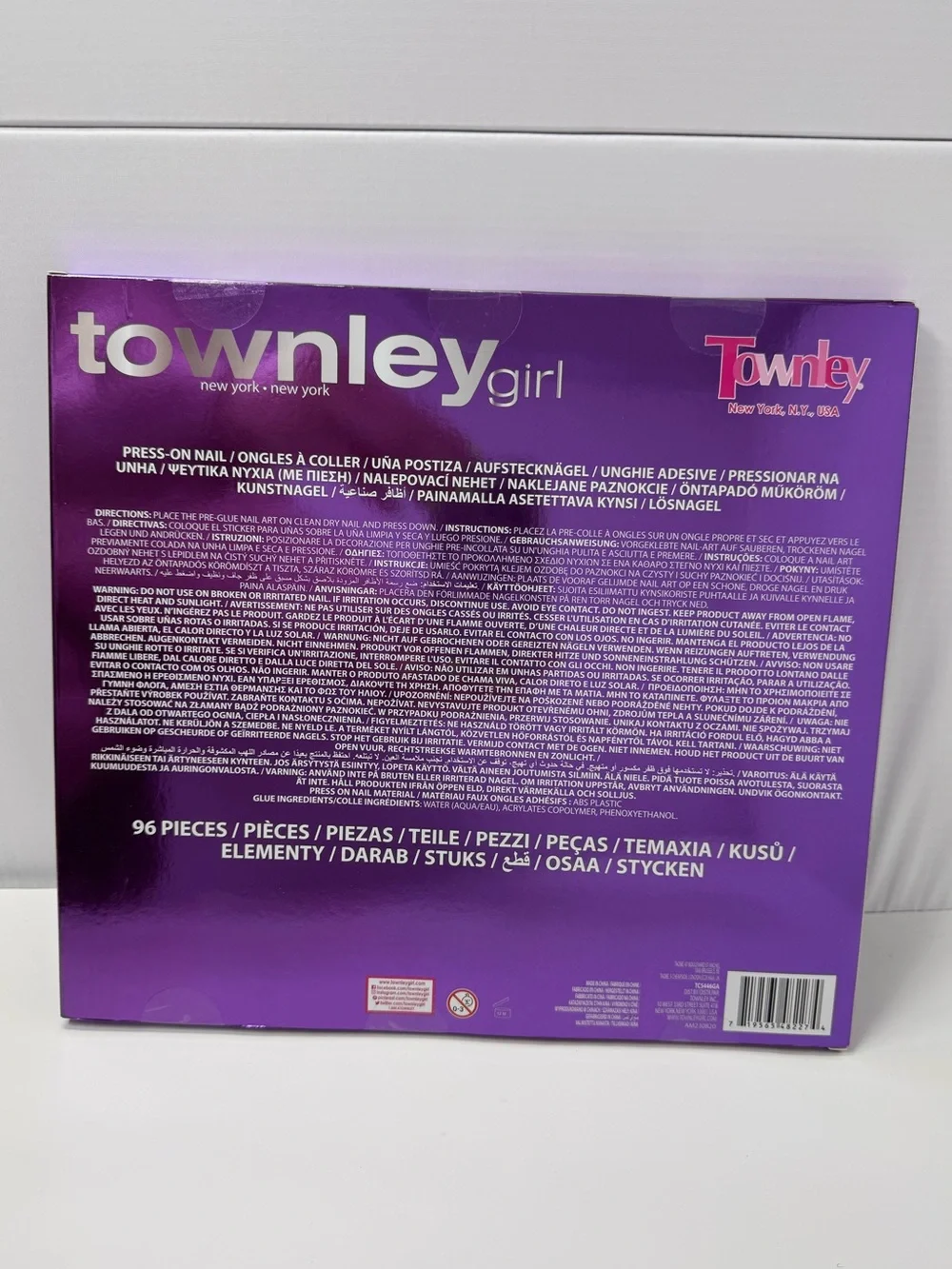 Townley Girl Press-On Nails Glitter & Glam 8 Set, mix and match self adhesive
